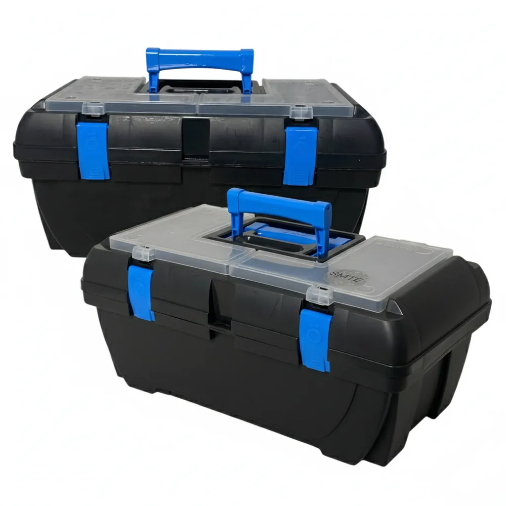 SMTE - 2 Pack Portable DIY Toolboxes, Stackable Organizers with Handle