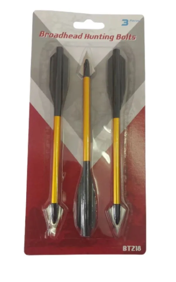 6.5" Aluminium Broadhead Bolts Arrows - Pack of 3 -| for 50/80 LBS Crossbows
