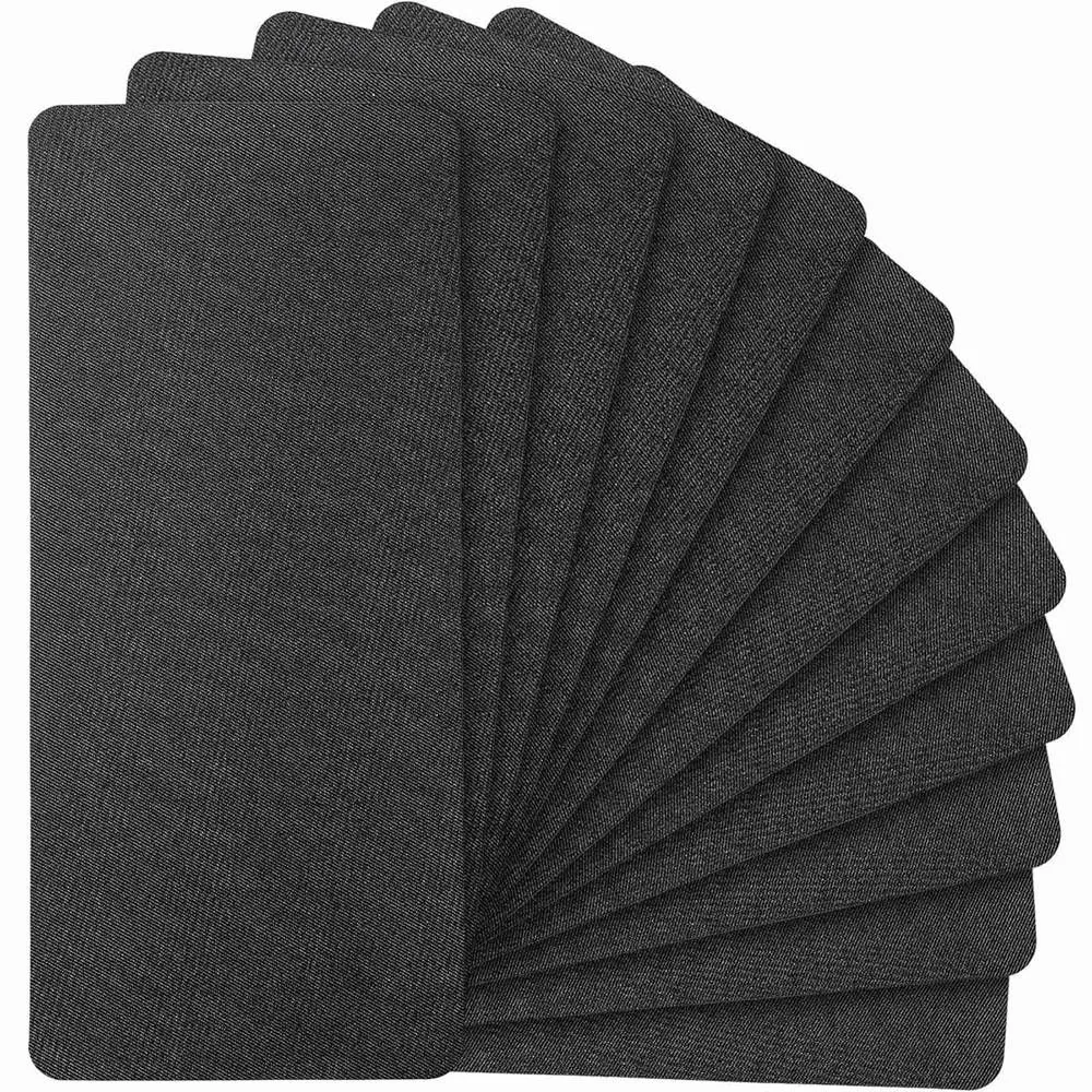 12 Pcs Iron-on Mending Fabric 4.92 x 11 Inch Iron on Clothes Patches