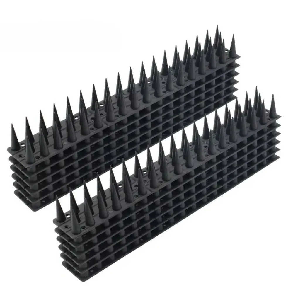 12 Piece Anti Bird Plastic Spikes for Railings & Roofs - Black
