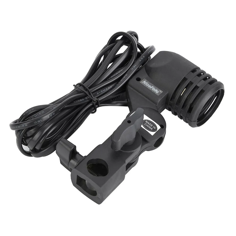 NiceFoto E27 Bulb Holder Lighting Head compatible with Photo Studio