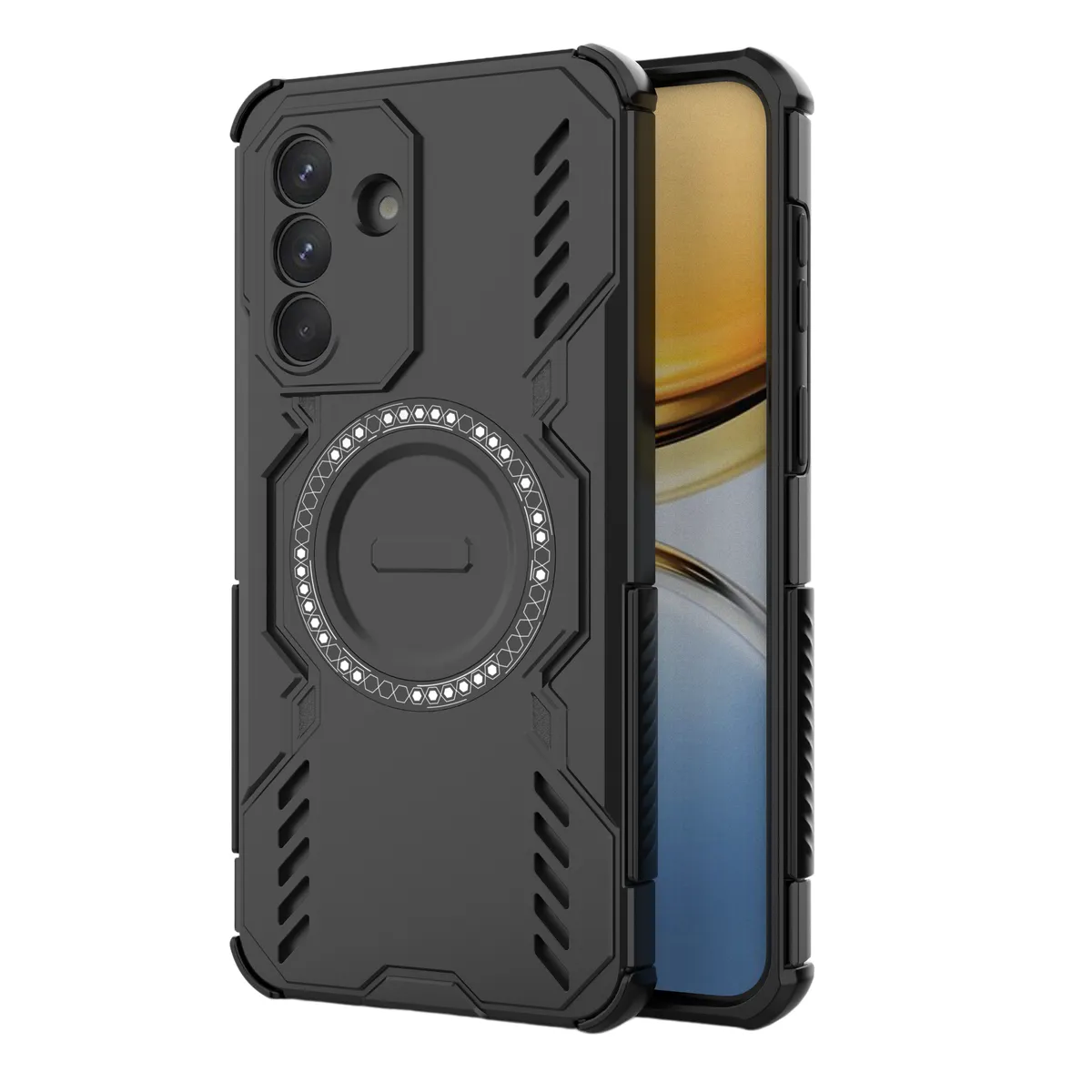 Ultra-Slim Wireless Magnetic Phone Case Compatible With Samsung A56 - Black