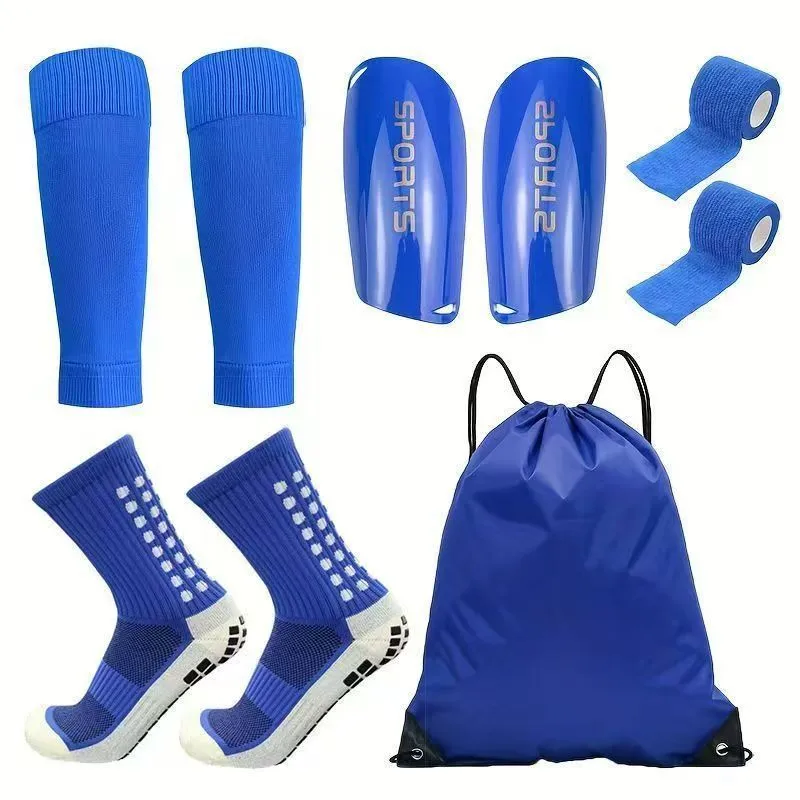 Five-pack football socks - Blue