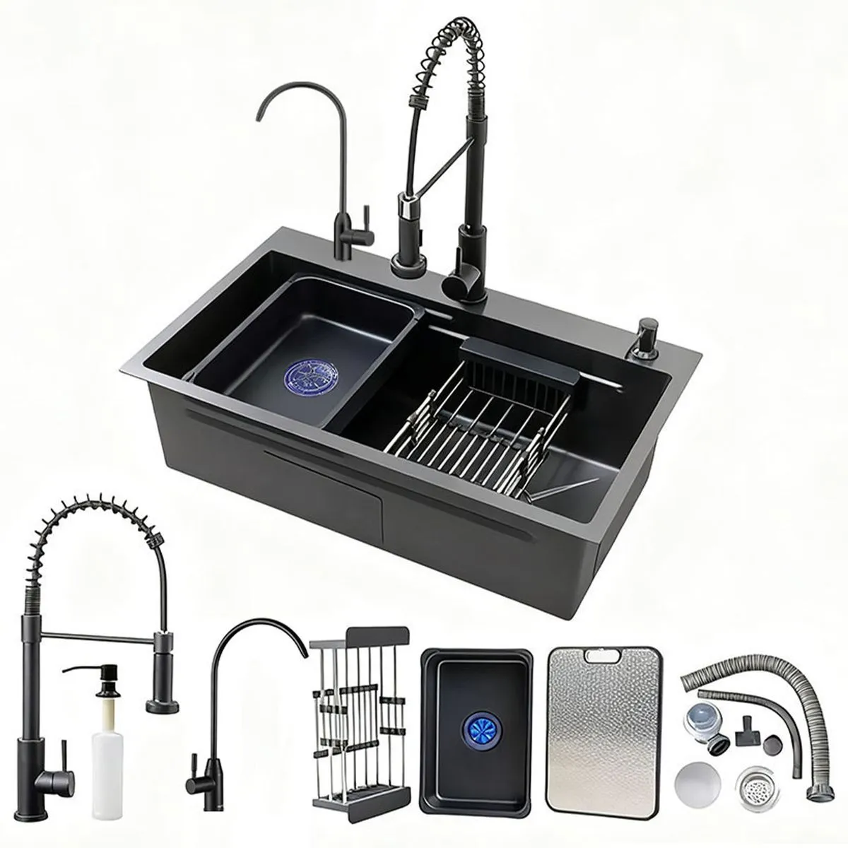 80X45CM-Modern Kitchen Sink-Stainless Steel Single Bowl Kitchen Sink