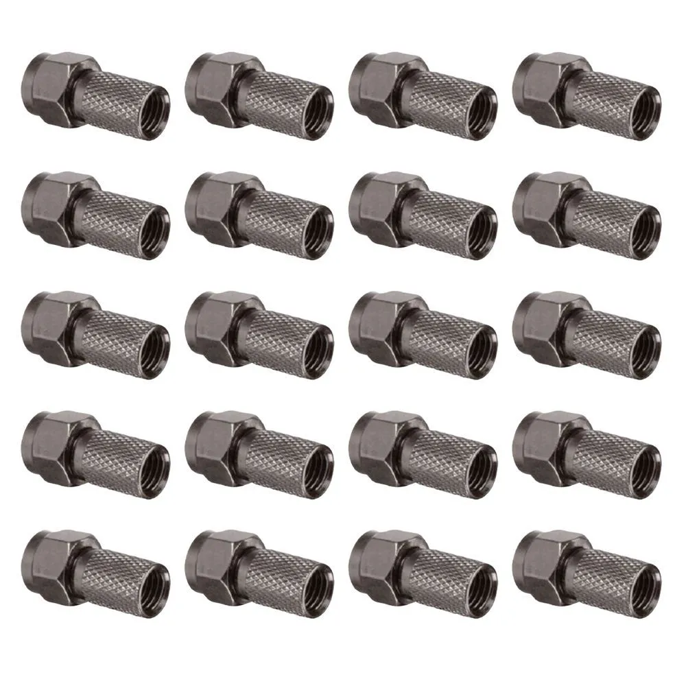 Space TV F Connector Quality F Twist for Satellite, DSTV Approved -20 Pack
