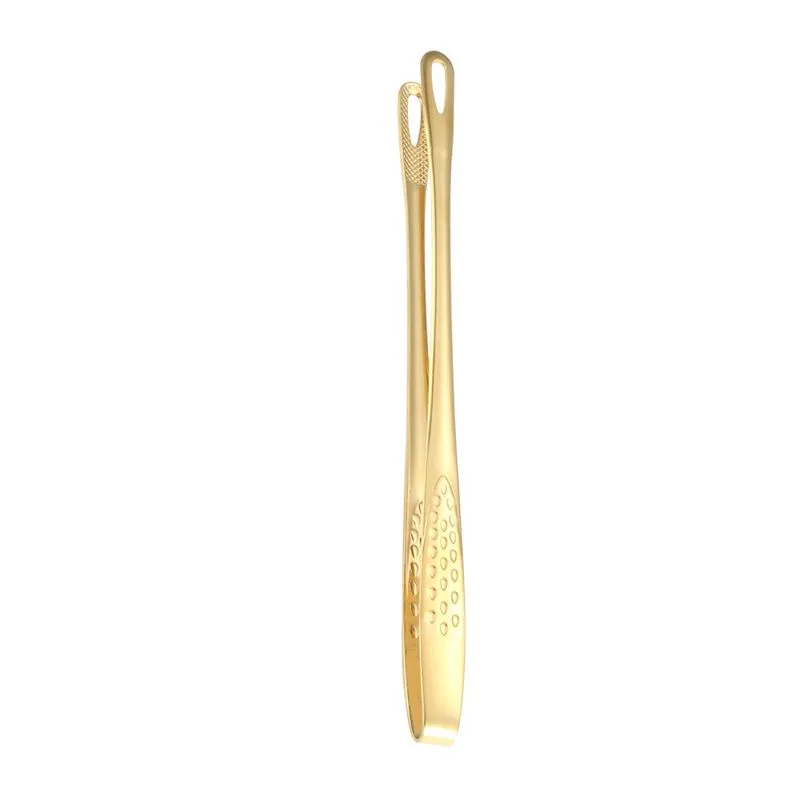 Stainless Steel Household Barbecue Tongs - Gold