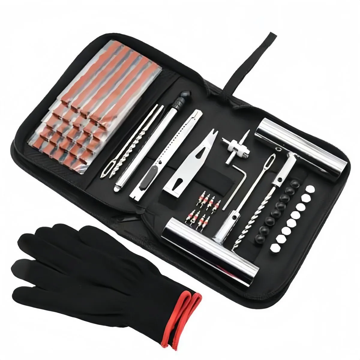 62Pieces Tire Repair Tools Kit With Bag For Flat Tire Emergency tire repair