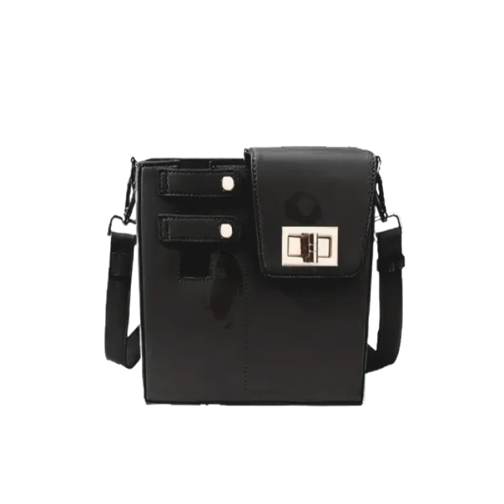 Versatile Crossbody Beverage Cup Bag - Black