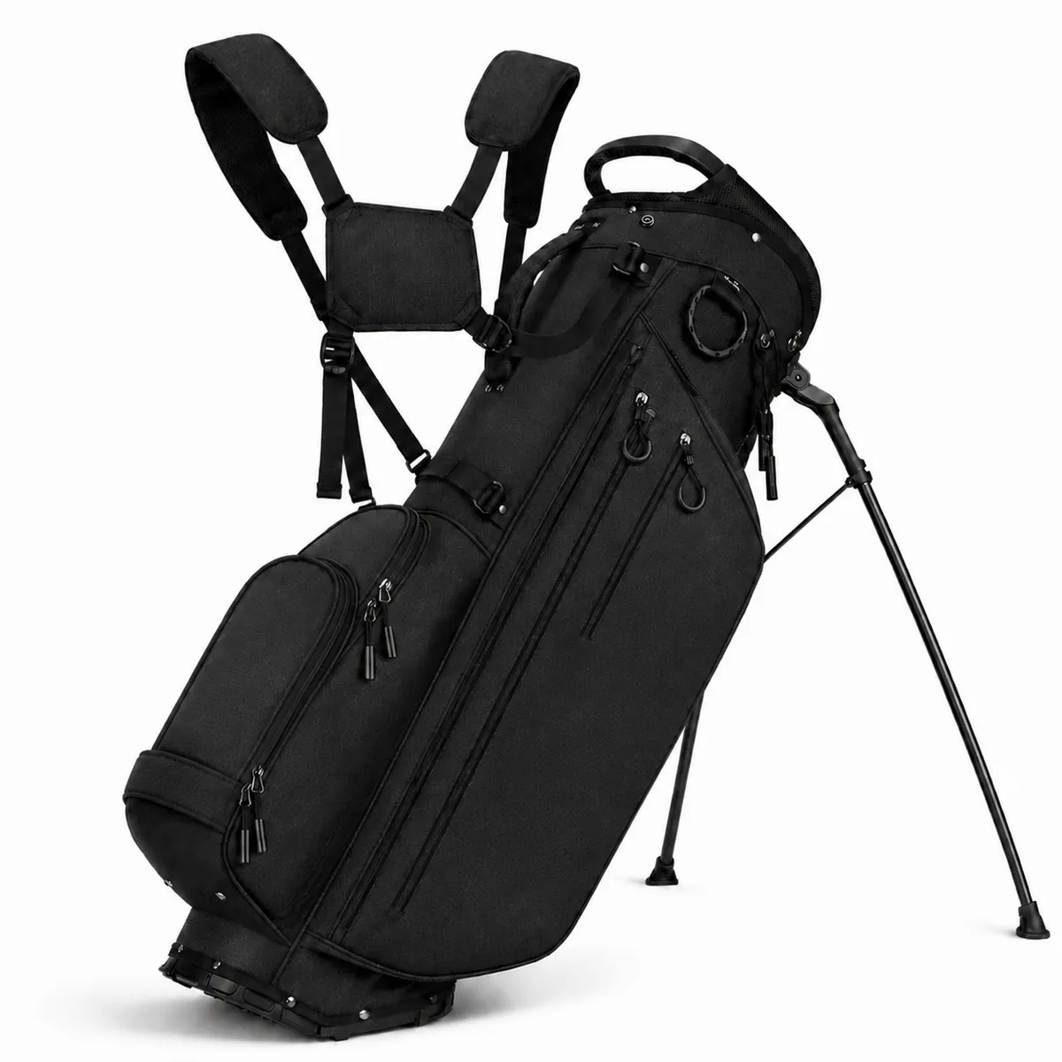 Upgraded Lightweight Golf Cart Bag With Interaged Stand & Rain Cover