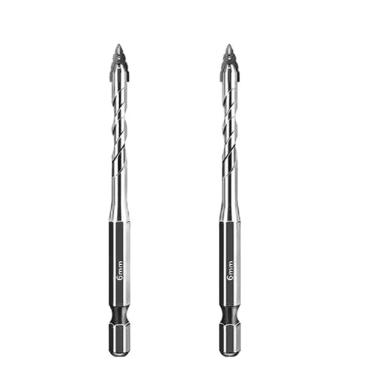 Two 6mm Four-Edged Sawtooth Eccentric Drill Multi-Purpose Reamers