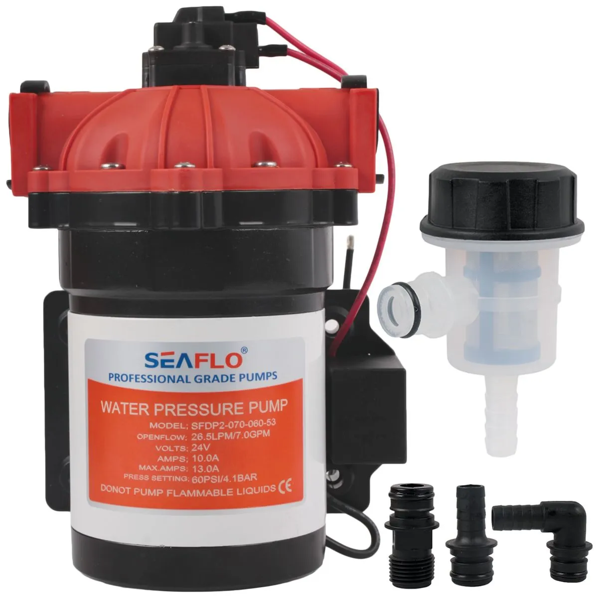 Seaflo High Pressure Water Pump Kit for Boats - 24 Volt