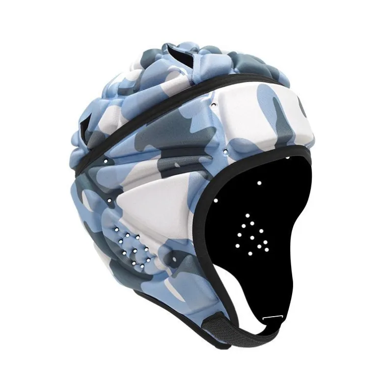 Headguard Adjustable Anti-collision Rugby Helmet Head Protector - Blue