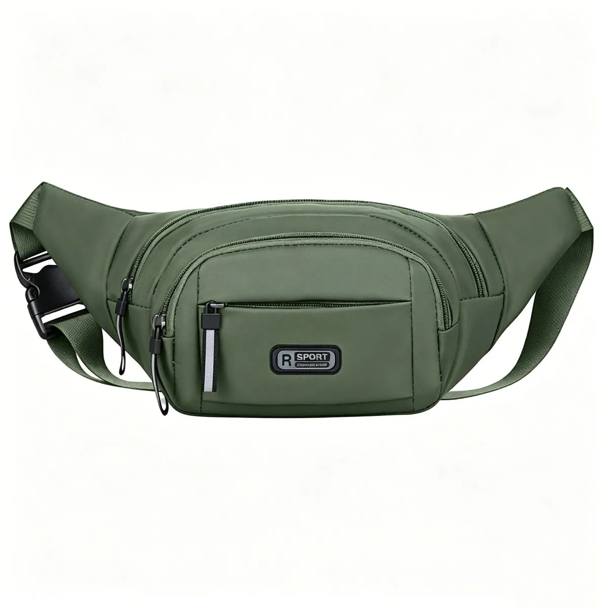 Multi Functional Nylon Waist Bag 4 Colors, 3-Way Wear, Water Resistant. - Green