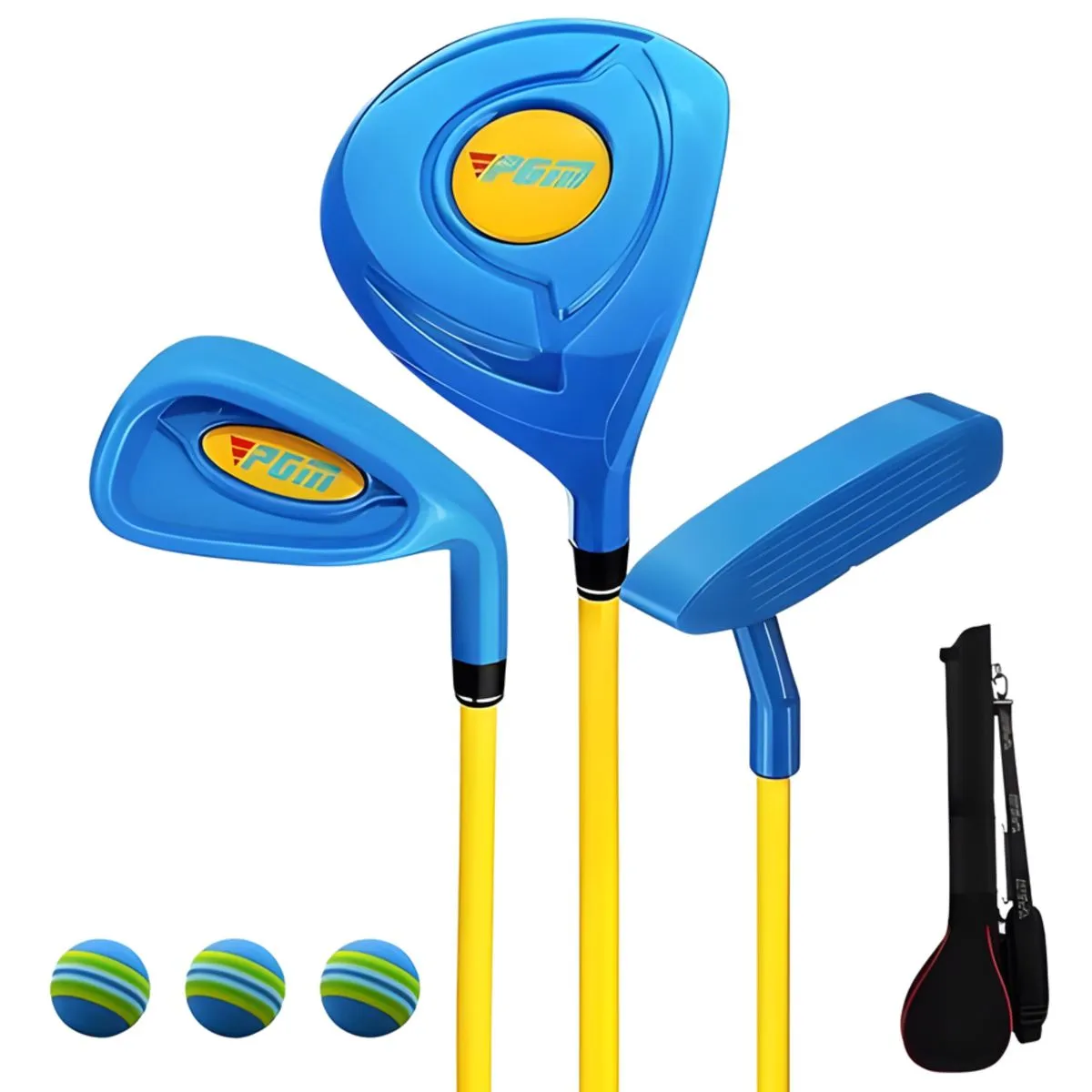 PGM Golf Club Set Ages 4-5years - Kids Beginner Golf Kit - Blue