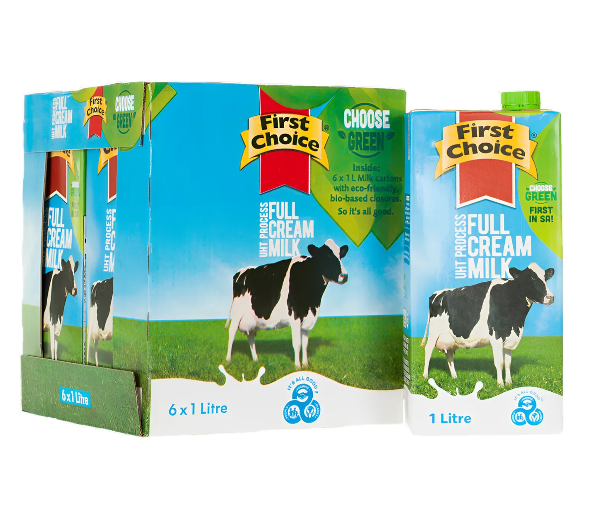 First Choice Full Cream Milk - 6 Pack (1L)