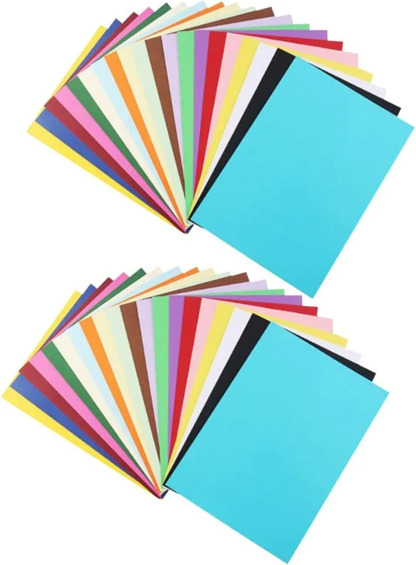100pcs Diy Paper Thickened Cardstock Double Sided Drawing Paper Pastel