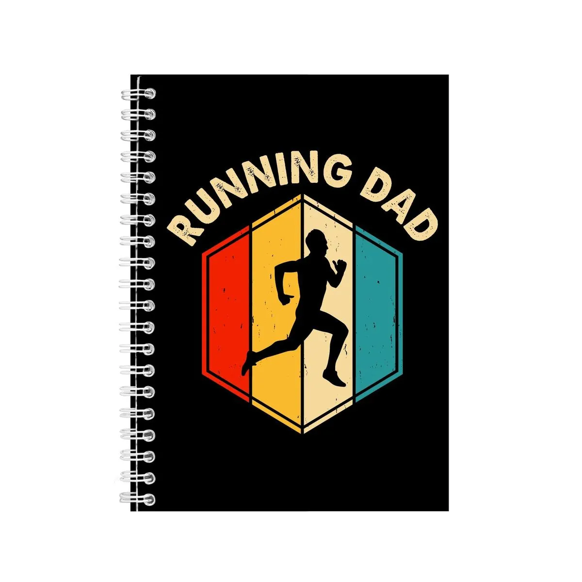Dad A5 Notebook Spiral and Lined Running Graphic Saying Notepad Present 178