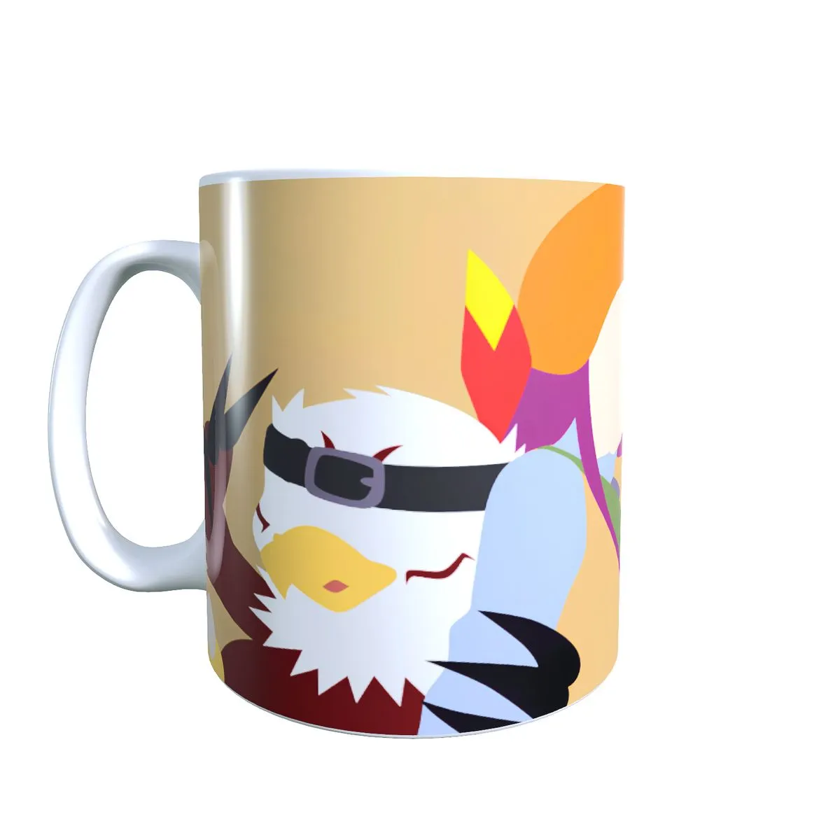 Yolei & Hawkmon Minimal - Digimon Themed Coffee Mug