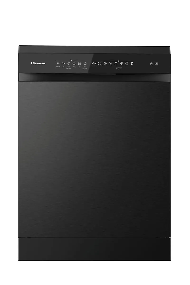 Hisense 15 Place Smart Dishwasher with Corner Boost & Auto Door Open- Black