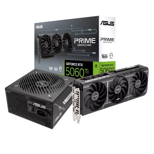 ASUS PRIME GeForce RTX 5060 Ti OC 16GB GDDR7 GPU & 750W 80+ PSU Bundle