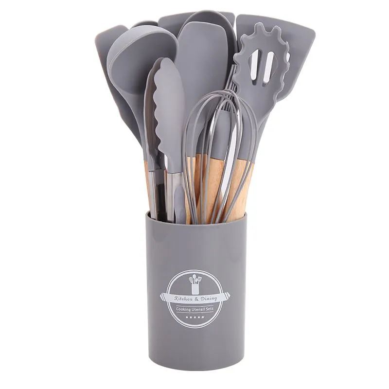 Non-Stick Kitchenware Utensils Set-12pcs - Grey