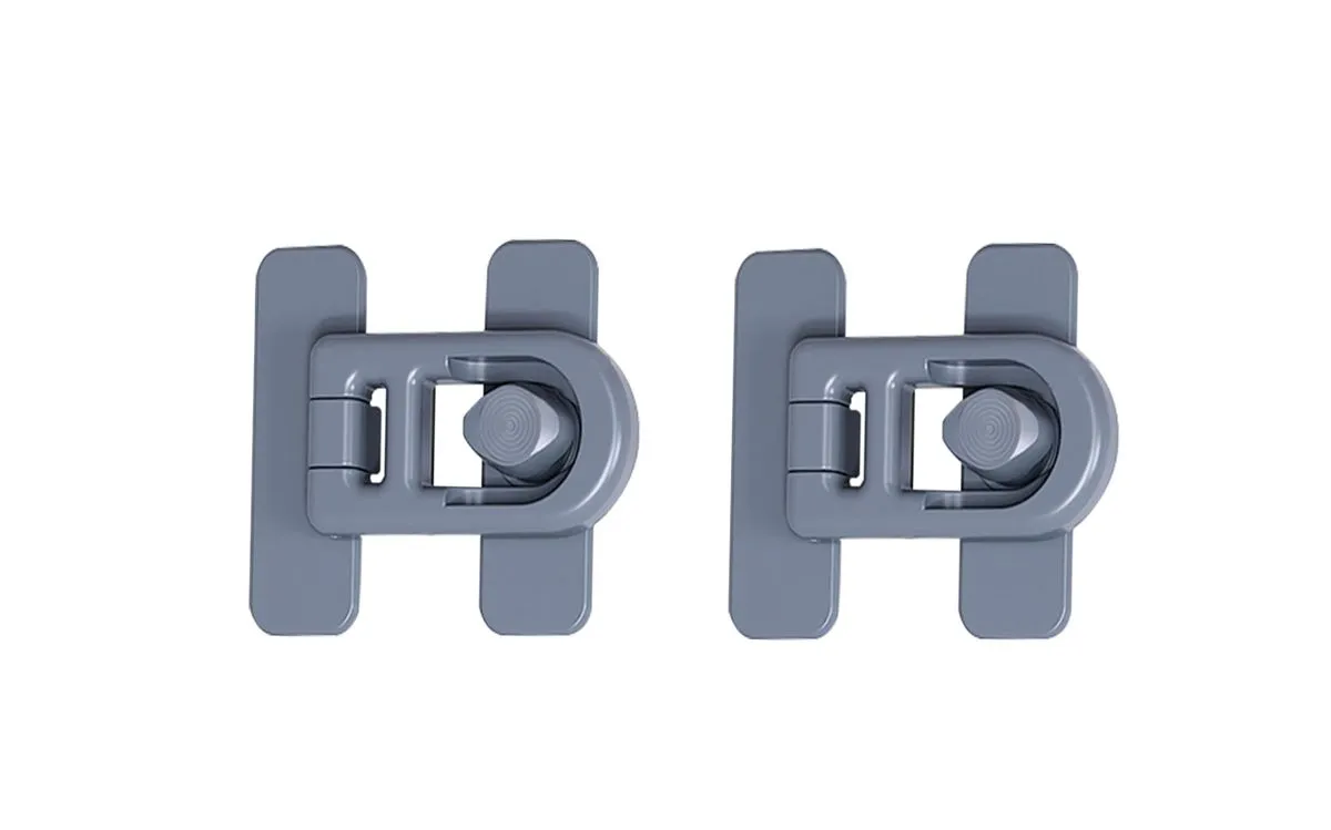 Grey Baby Safety Locks - 2-Pack for Cabinets & Drawers
