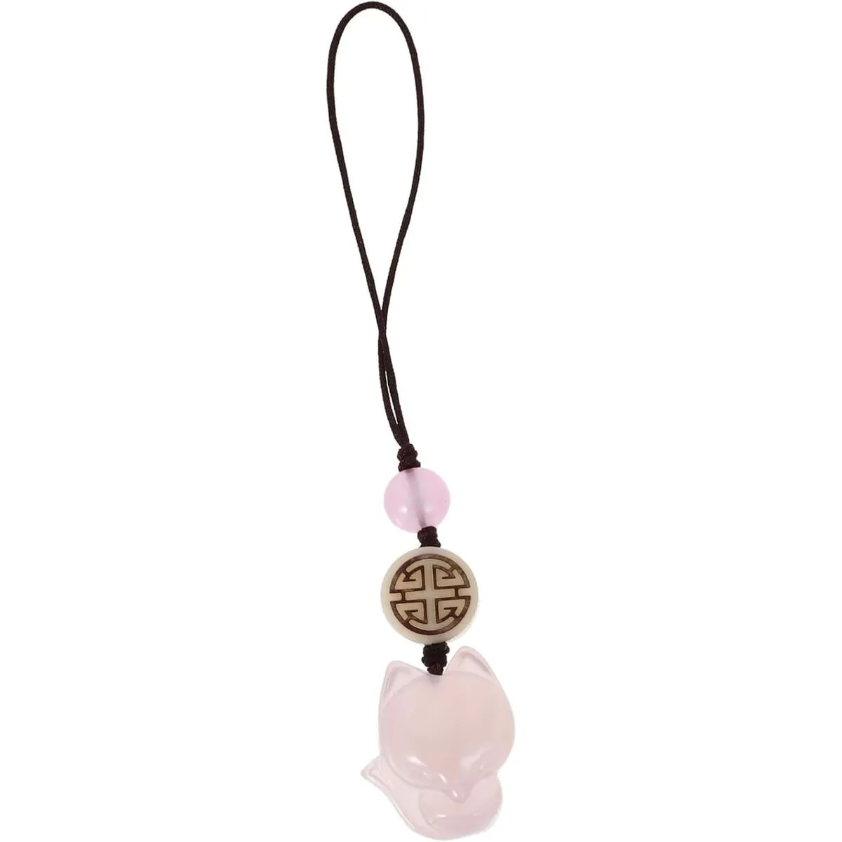 Pink Geometry Phone Strap Wallet Tape Key Chain Ornament Accessories