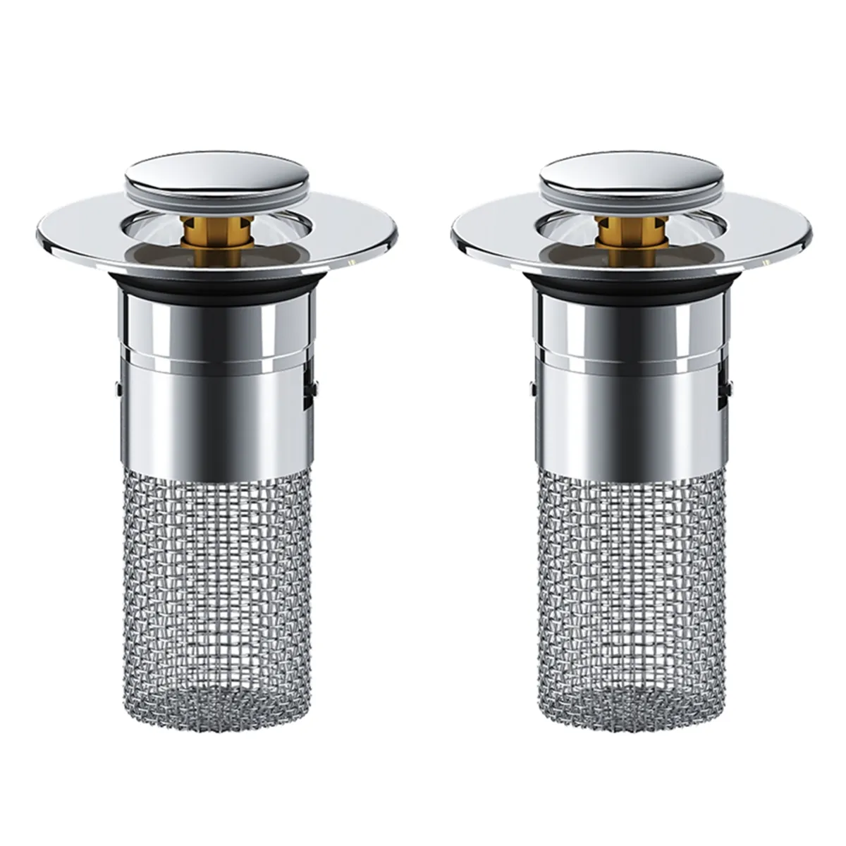 Pop-Up Sink Drain Strainer with Removable Stainless Steel Strainer