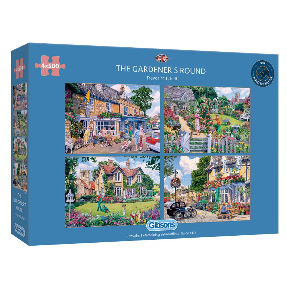 Gibsons - The Gardener's Round - 4 x 500 Piece Jigsaw Puzzles