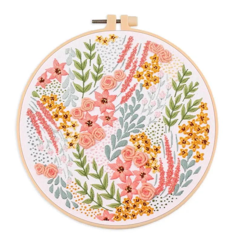 The Floral Embroidery Material Includes Embroidery Tension - S122