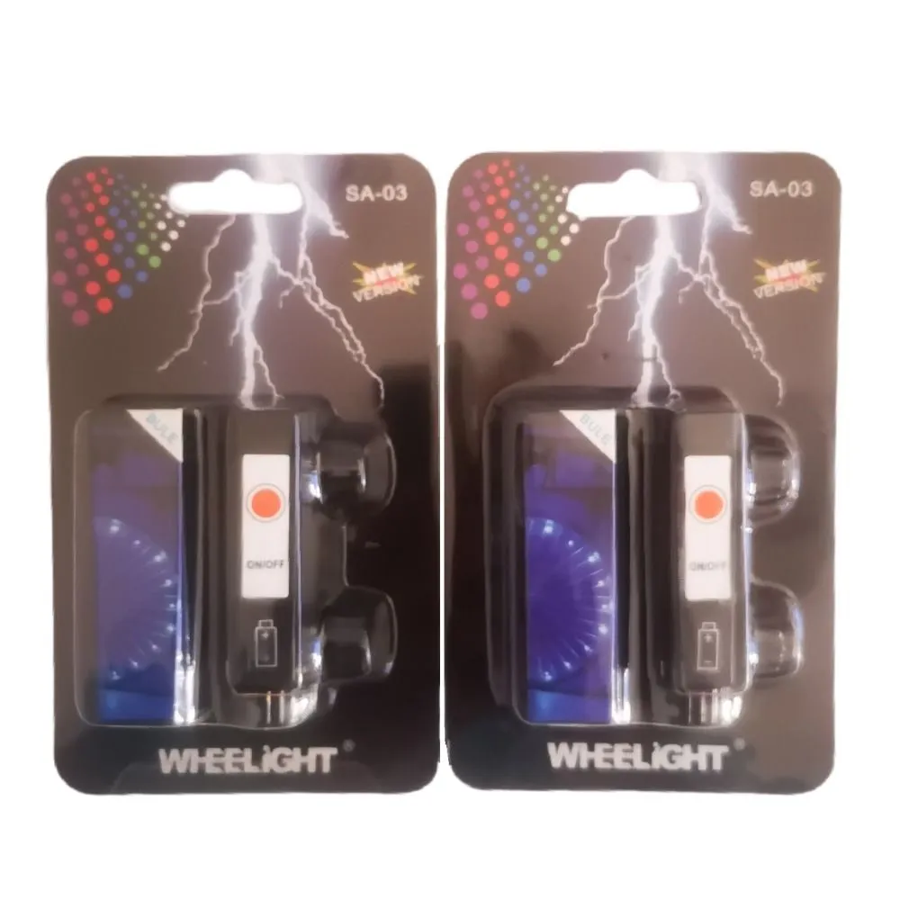 Bike Wheel LED Lights 2 Pack For Night Riding - Battery Operated & Included - Blue