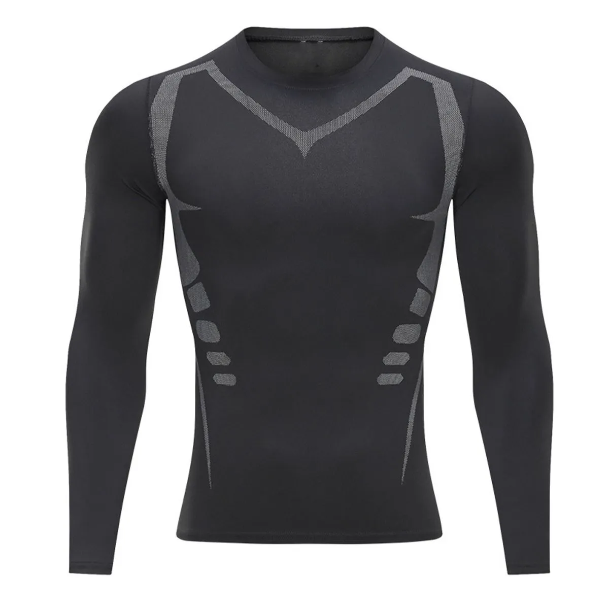 Men Sports Top Tights Compression Base Layer Tretch Long Sleeve Clothes