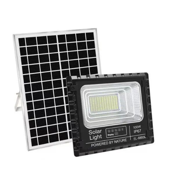 JD-8860L Solar Flood Light with Power Level Display - 100W