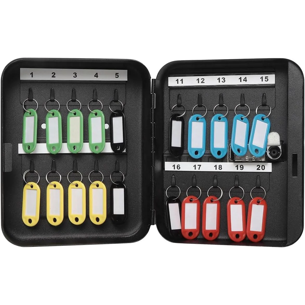 20 Position Key Cabinet with Combination Lock Resettable Black