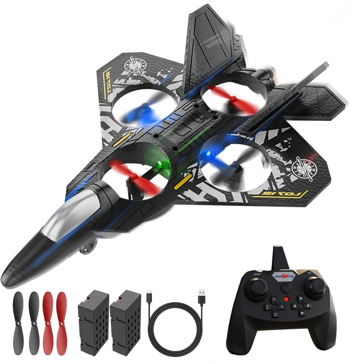 Drones for Kids 2.4GHZ RC Plane, 6-axis Gyro Remote Control Airplane