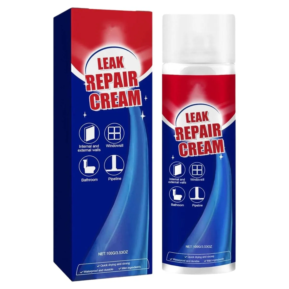 3.53oz Waterproof Leak Repair Cream - Transparent Sealant Spray