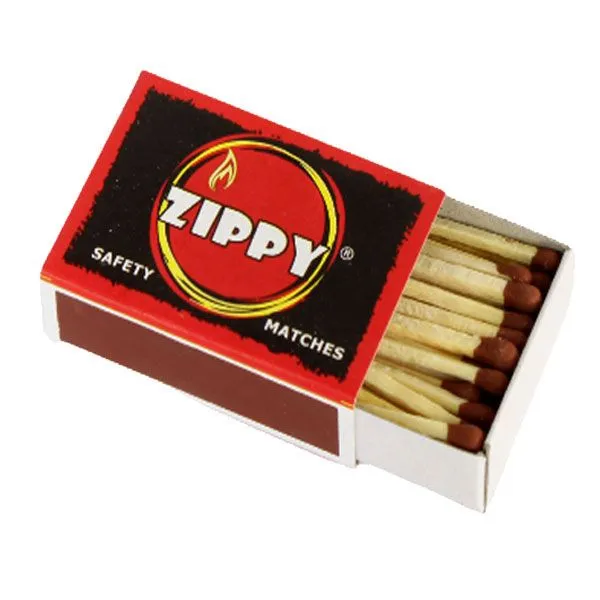Zippy Fire Safety Matches - Bulk Pack - 100 Boxes