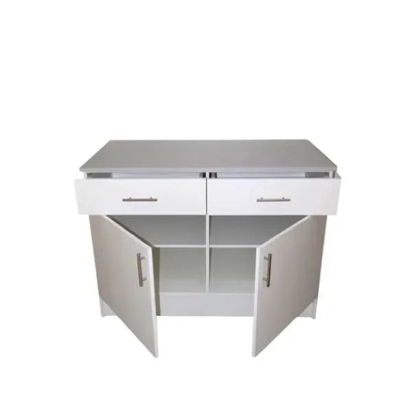 Base Unit 1200mm 2Door 2Drawer White Requires Assemblying