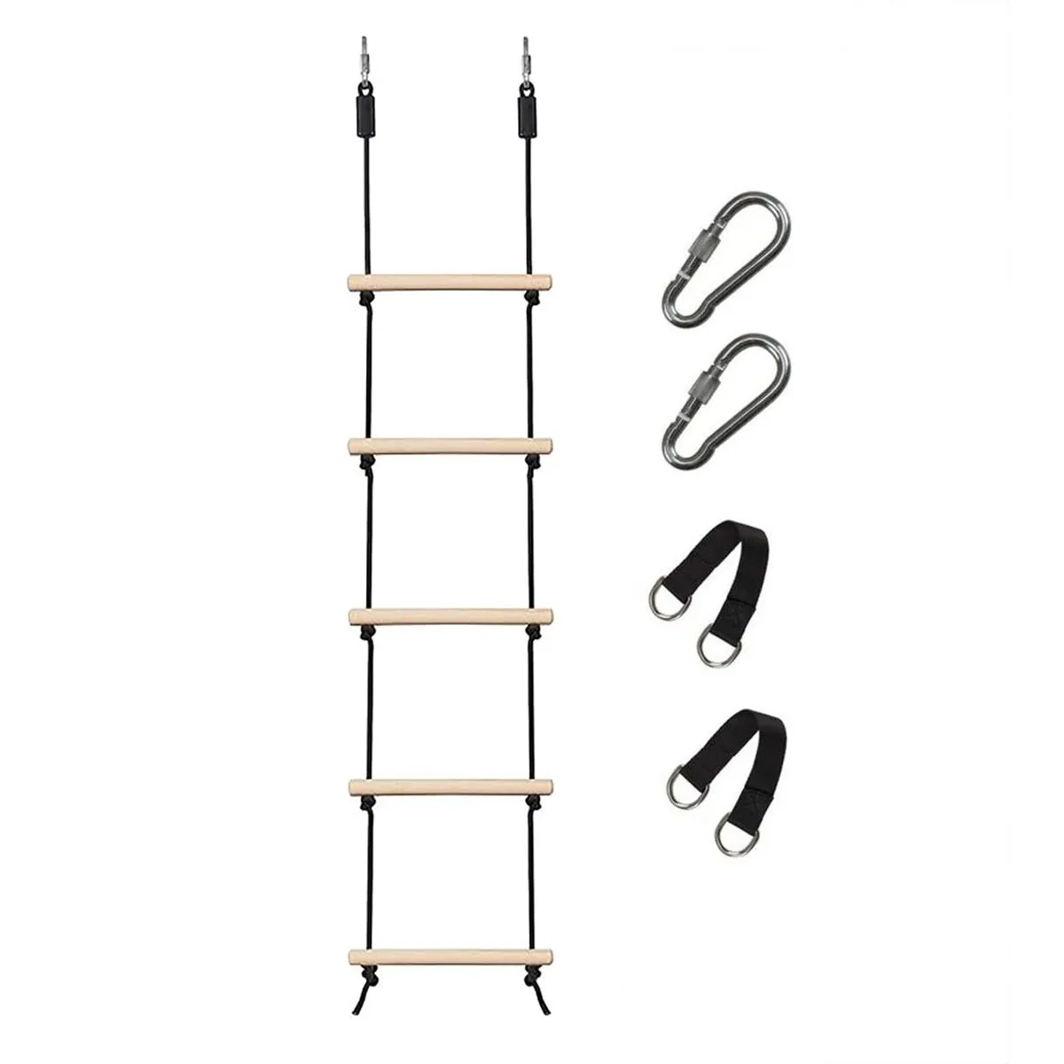 Climbing Rope Ladder for Kids Wooden Hanging Rope Ladder Swing Accessories