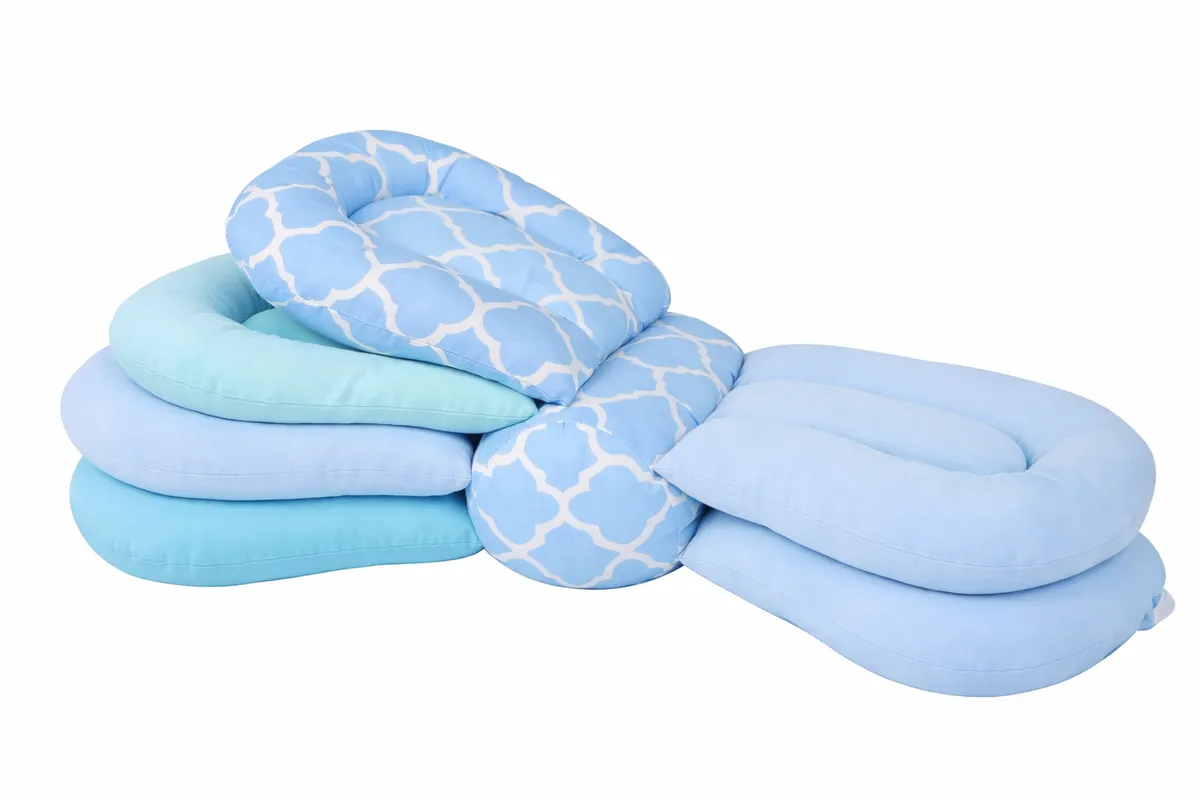 Adjustable Multi-Layer Baby Nursing Pillow - Blue