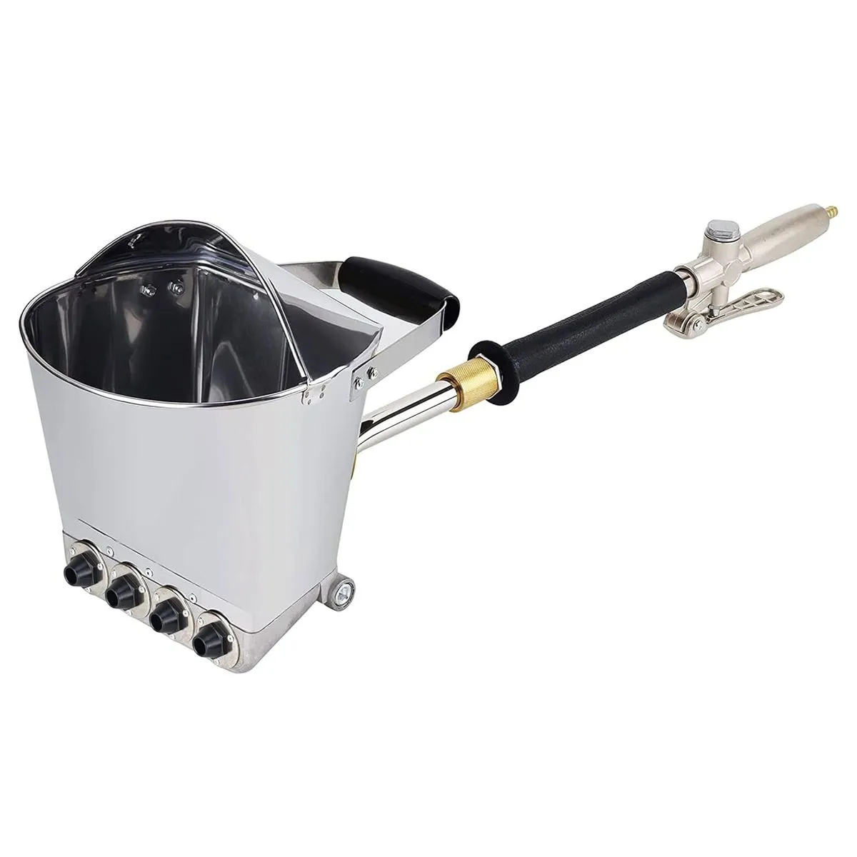 4 Jet Stucco Sprayer Gun with Cover Plaster Mortar Air Panting Tool