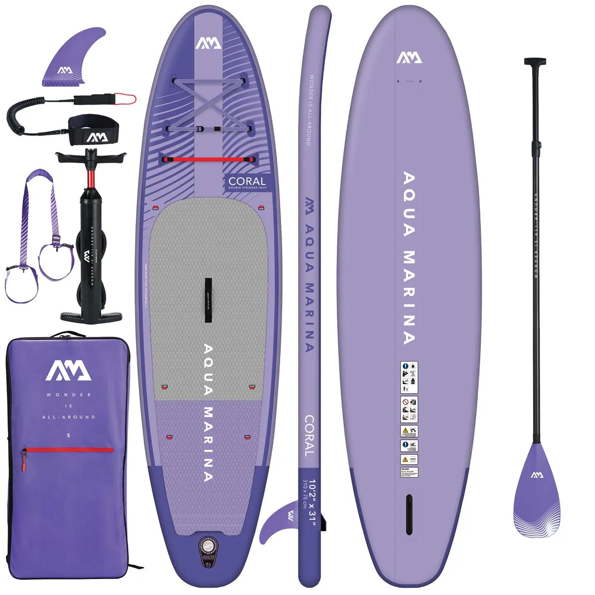 Aqua Marina Coral 10'2" Night Fade SUP - Stand-Up Paddleboard - Night-Fade