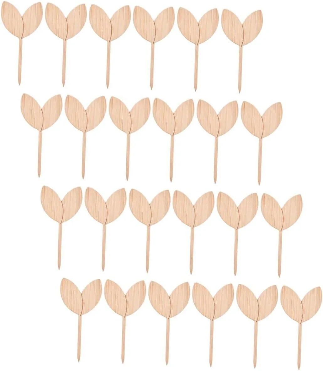 Wood Plant Markers Outdoor Labels Blank Name Tags Sturdy Wooden Stakes