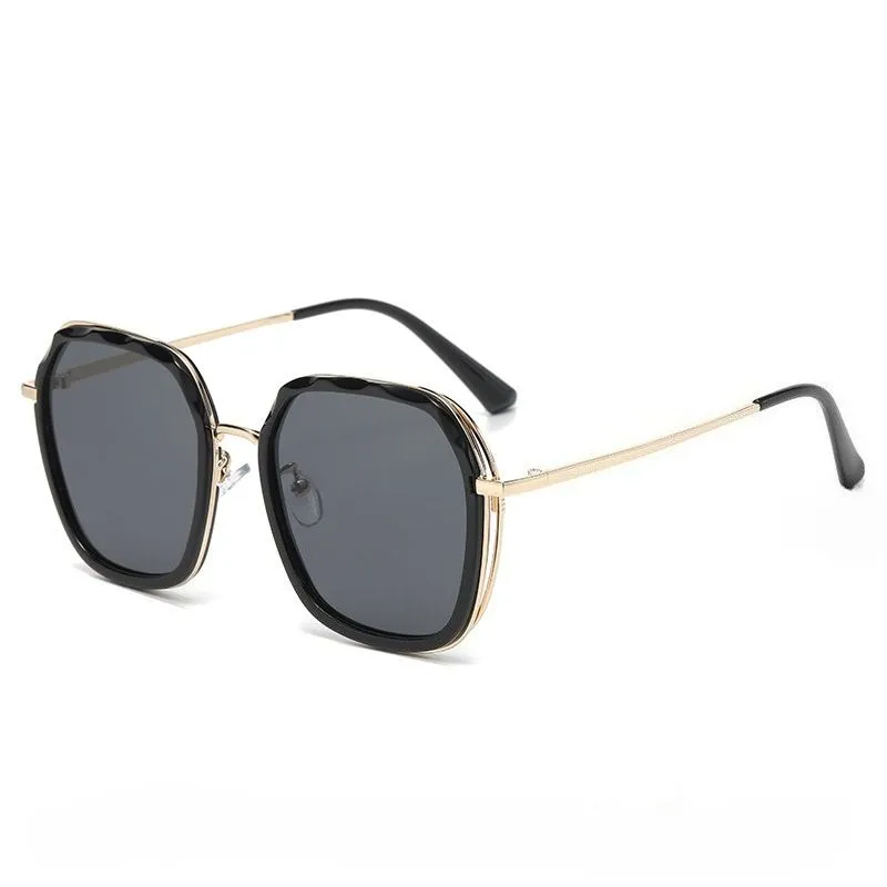 Women's Polarized Sun Glasses, Fashion UV400 Sunglasses - Black