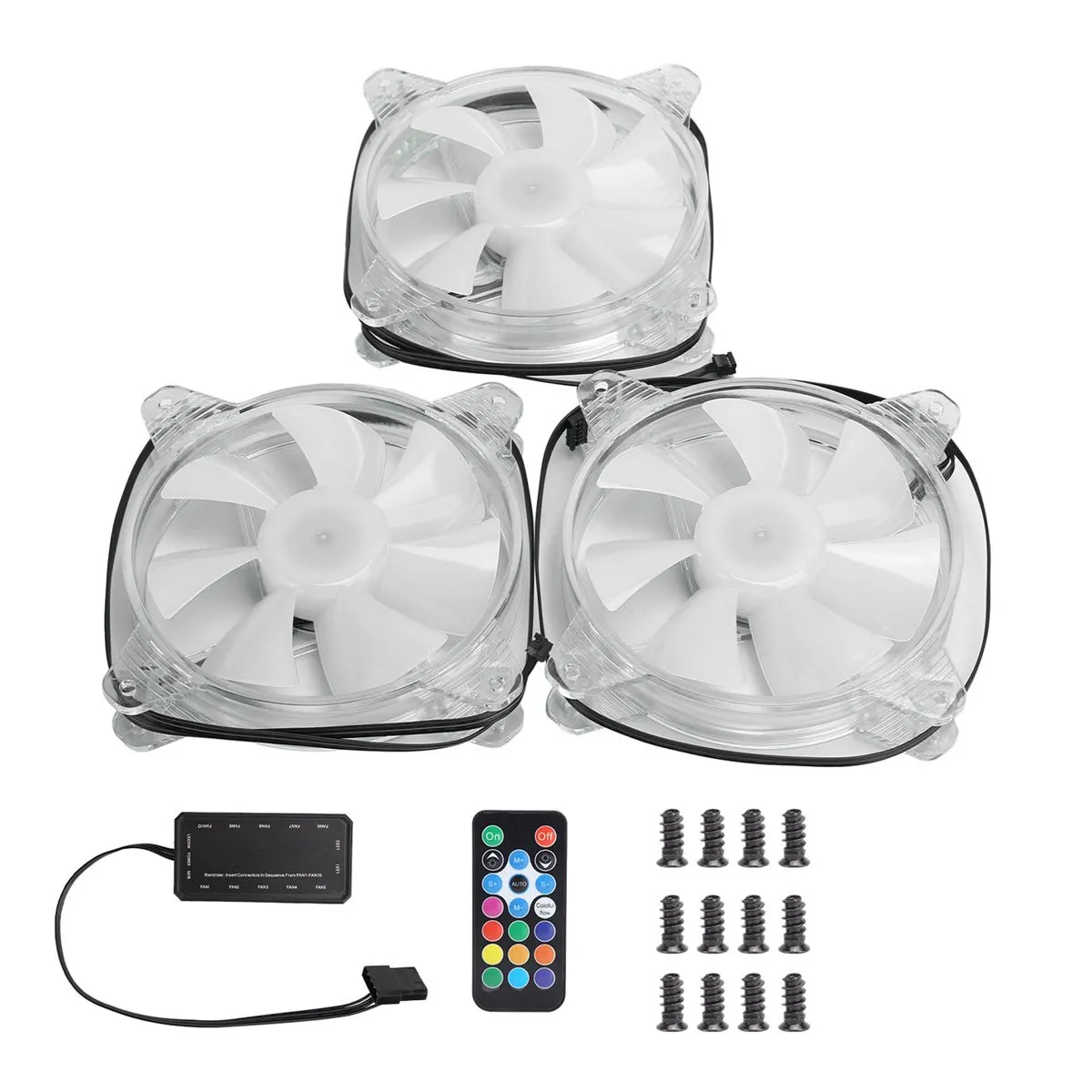 3 Pieces RGB Case Fans 120mm