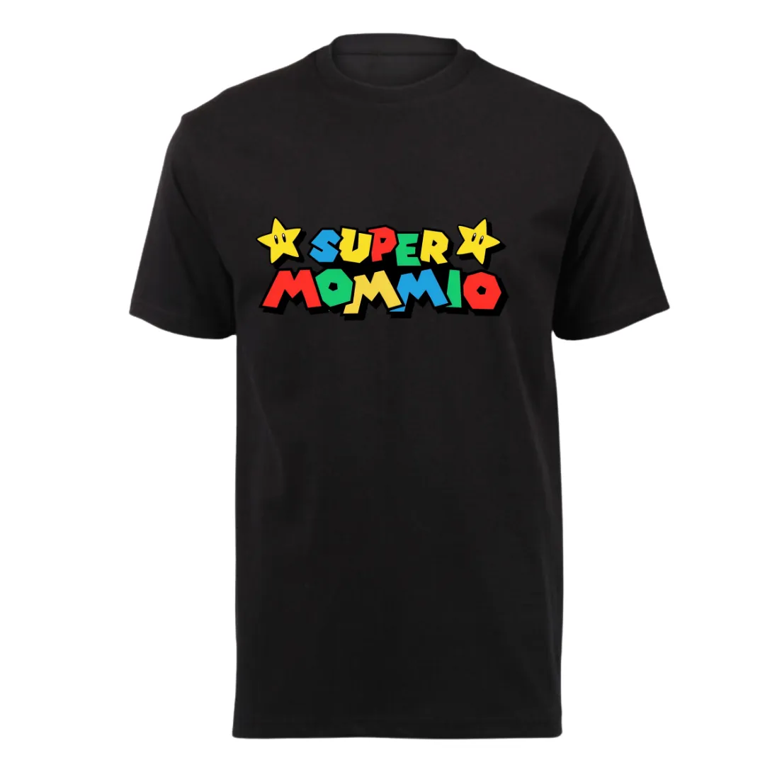 Adult Black Short Sleeve T-Shirt - Super Mommy Super Mommio