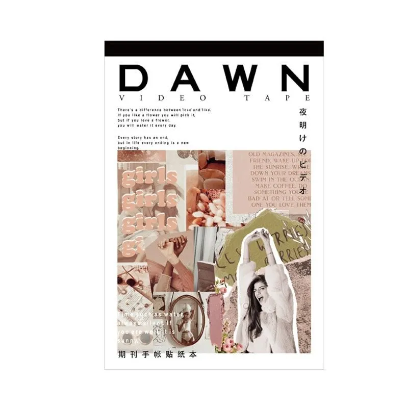 Retro Scrapbook Washi Sticker Book Vintage Junk Journal Supplies - Dawn Video