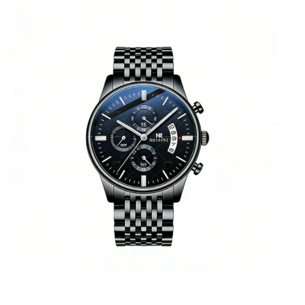 RUIXINE Men'S Watch With Three Dials Six Hands Innovative Dial Cool Style