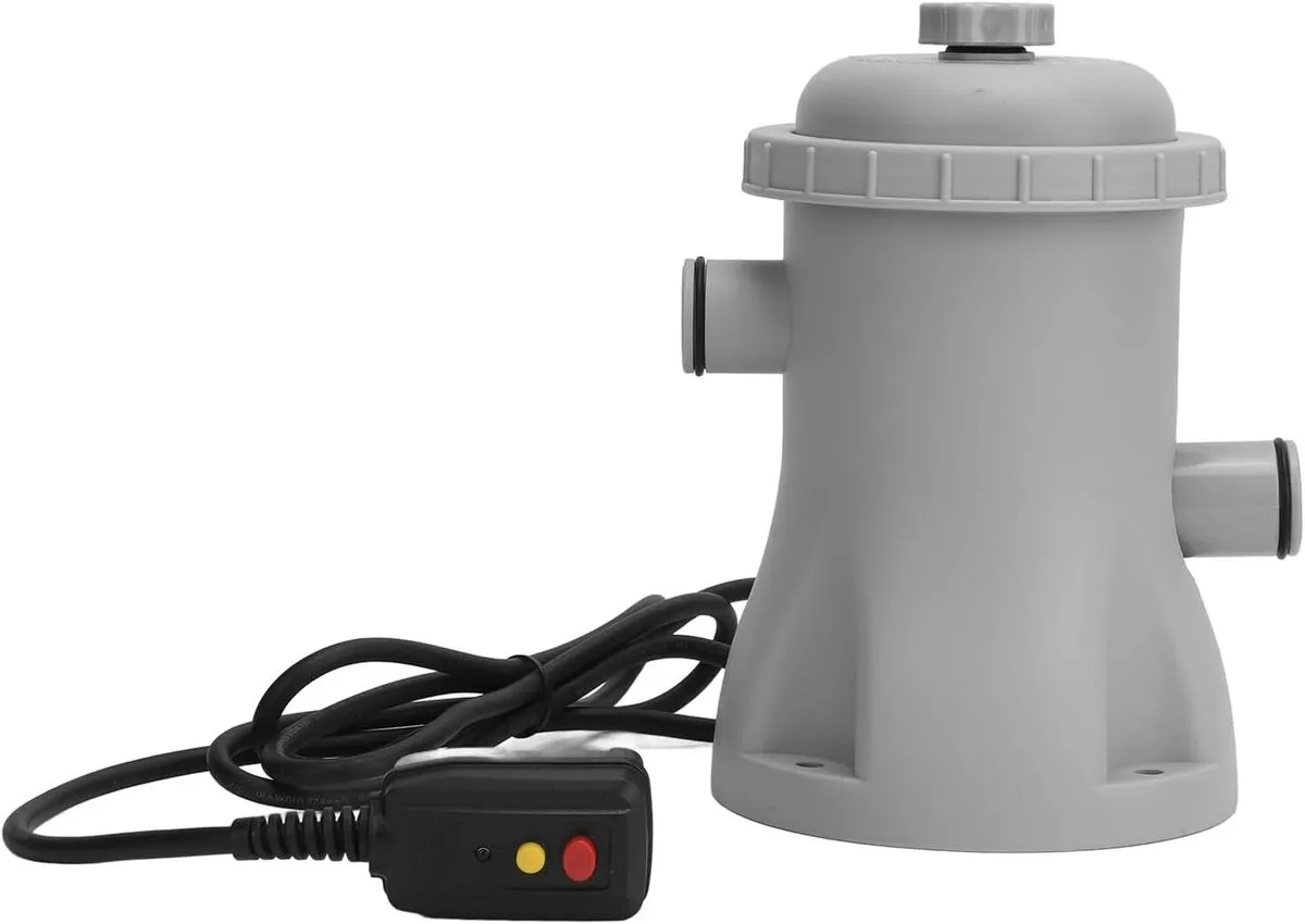 Transparent Pool Filter Pump 16W 330 Gallons for The Family (US Plug 110V)