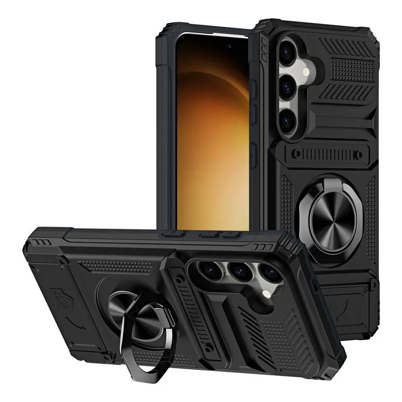 Hidden Card Magnetic Phone Case Compatible With Samsung Galaxy A54 - Black